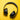 Black over-ear headphones placed on a vibrant yellow background.