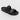 The Men’s Carson Two Band Slide Sandals by TheFrugaling.Shop, crafted in black faux-leather with two adjustable buckle straps and a textured footbed, are showcased on a plain white background—making them an ideal choice among men’s sandals.