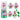 The Mini Brands 5 Surprise Create Garden LOT of 3 Mystery Packs includes three mystery balls and one opened ball displaying cute plastic miniature plants—perfect for any collection. Shown on the left is a clear canister packaging with three stacked balls, making it easy to expand your Mini Brands collectable plant garden.