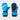 A pair of All In Motion Boys' Ski Mittens in blue with black palms, cuffs, and an adjustable strap, plus a reflective silver stripe on one mitten, are displayed side by side on a light background.