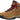 A side view of the Columbia Women’s Newton Ridge Plus Waterproof Amped Hiking Boots in Elk/Mountain Red, featuring tan suede uppers with red laces, metal eyelets, a black heel, and a rugged sole. This women’s hiking boot displays Columbia branding, includes a padded ankle collar for comfort, and is designed as a durable waterproof option for outdoor adventures.