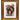 The Unbranded European Style Ornate Gold Picture Frame (6" x 8") stands upright on a plain background, featuring gold and red detailing with a removable mat and blank brown insert for your photo.