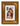 The Unbranded/Unknown European Style Ornate Gold Picture Frame 4" x 6" with removable mat features gold, brown, and white patterns and stands upright against a plain white background, displaying a blank center backing board.