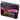 Front view of a navy and pink Five Star 3-inch sewn zipper binder with handle, featuring a capacity label, water-resistant image, and note that it protects your tech. Brand: Five Star.