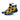 Stay cozy with the For Bare Feet NHL Nashville Predators Cozy Buff Plush Cabin Socks in team colors. These blue and yellow checkered socks feature white cuffs, display the Nashville Predators logo, and have “Predators” text on the sole. Designed for comfort and safety, they also include slip-resistant grippers.