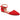 The Journee Collection Womens Lana Buckle Pointed Toe Ballet Flats by Journee Collection feature a bright red suede finish, vintage-inspired design, pointed toe, scalloped edges, ankle strap, and gold buckle, displayed on a white background.
