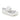 Kenneth Cole Reaction Women’s Paula Rhinestone Wedge Sandals White 9.5 M featuring a wide elastic top strap and thin rhinestone-embellished straps across the toes.