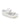 Kenneth Cole Reaction Women’s Paula Rhinestone Wedge Sandals White 9.5 M featuring a wide elastic top strap and thin rhinestone-embellished straps across the toes.