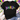Women’s Mardi Gras Glitter-effect Graphic T-Shirt – Black, Medium featuring the word MARDI in purple, yellow, and green glitter-effect print above the script word gras in white.