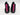 A pair of Clarks Ezera Mid K Kids’ Shoes in black, featuring a high-top design with mesh texture and bright pink laces, is displayed on a white background. This New in Box product by Clarks includes full product information and is identified as Model 26170826.