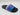 DC Shoes Men’s Slide SE Sandals in black, featuring a cushioned EVA sole and a blue-to-white gradient strap with large red letters.