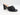 The Drop Pattie Quilted High Block-Heel Mule Sandals in black with a gold-tone accent on the heel.