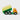 The Gigglescape™ Recycling Truck is a vibrant plastic toy vehicle for ages 2 and up, featuring an orange cab, green base, and a yellow dumping bed raised up, displayed against a plain white background.