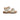 The Stride Rite Girls’ Alina Sandals APMA Approved Shoes in metallic gold feature two adjustable silver buckles, an open toe and heel design, a tan footbed cushioned with Ortholite Memory Foam for all-day comfort, and a brown sole. Displayed from the left side view on a white background, these sandals are by Stride Rite.