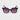 Women's Plastic and Metal Square Sunglasses - a New Day™ Black by A New Day feature oversized square frames in black with purple gradient lenses and UV protection, shown on a plain white background.