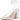Elisabet Tang Women’s Strappy Lace-Up Block Heel Sandals White 9 featuring a square toe and lace-up ankle tie.