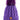 A woman wearing a PAGE ONE Women’s Chunky Cable Knit Pom Pom Beanie in purple, featuring a chunky cable-knit design, a matching pom-pom, and a small brown square logo patch on the ribbed cuff.