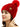 A woman wearing a PAGE ONE Women’s Chunky Cable Knit Pom Pom Beanie in bright red with a matching pom-pom on top.