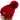 A woman wearing a PAGE ONE Women’s Chunky Cable Knit Pom Pom Beanie in bright red with a matching pom-pom on top.