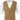 PJ PAUL JONES Men’s Western Faux Suede Cowboy Vest Khaki with four front buttons worn over a white long-sleeved button-up shirt.