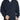 GINGTTO Men’s Corduroy Quarter-Zip Pullover Hoodie in navy blue, featuring a hood and a front kangaroo pocket.